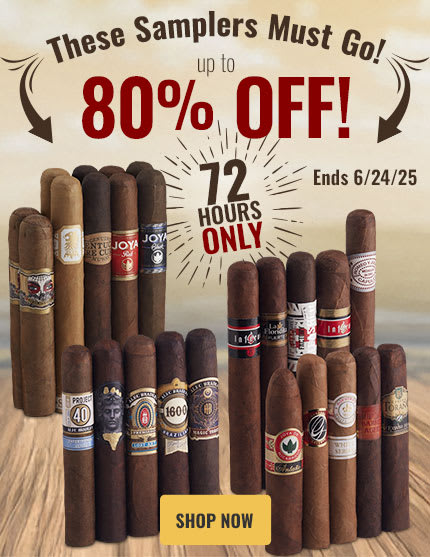 UP TO 80% OFF SAMPLERS! 72HRS ONLY
