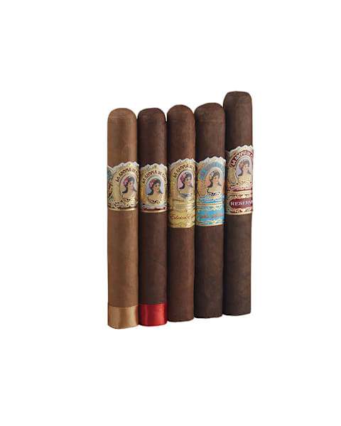 La Aroma de Cuba 92-95 Rated Fresh Pack Sampler (Green) Sampler of 5 Cigars
