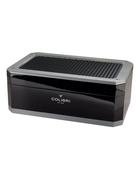 Colibri Rally Black And Silver Humidor