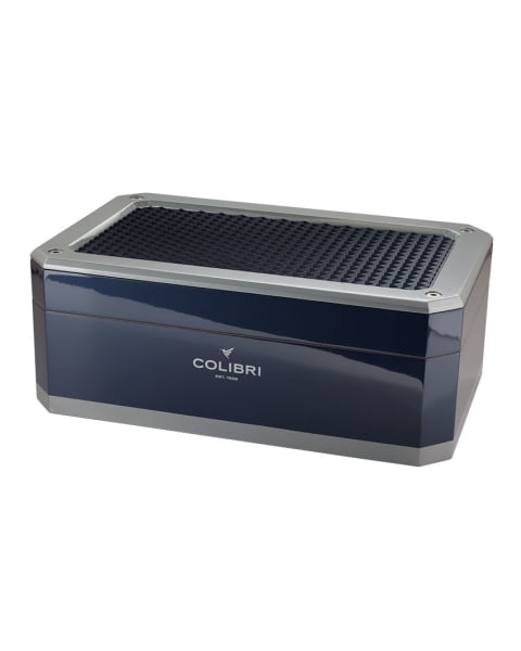 Colibri Rally Navy And Silver Humidor