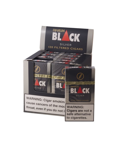 Djarum Black Silver Filtered Cigars 10/12 Carton of 120 Cigars
