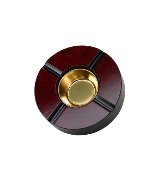 7 Inch Round Wood Ashtray