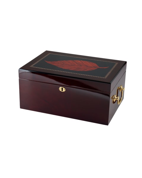 The Deauville Tobacco Leaf Inlay Humidor