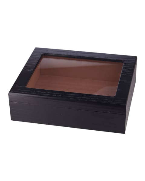 Glasstop Black Finish Humidor