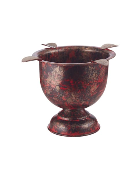 Stinky Tall Ashtray Antique Gold Black