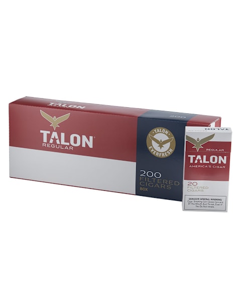 Talon Filtered Cigars Regular 10/20 Carton of 200 Cigars