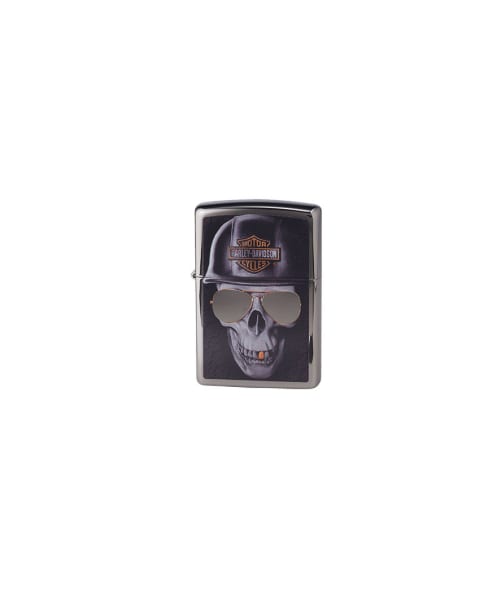 Zippo Chrome Skull With Helmet