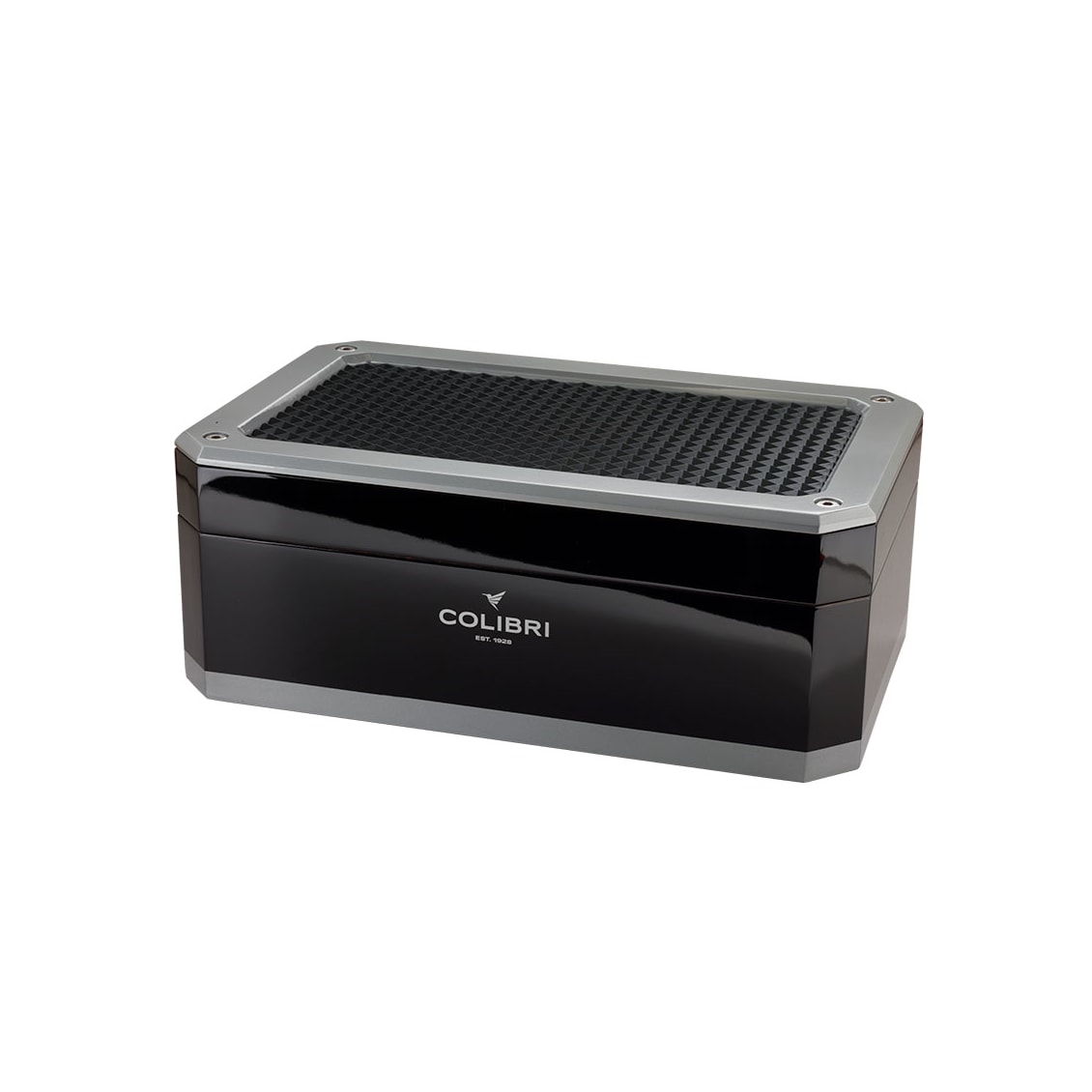 Colibri Rally Black And Silver Humidor