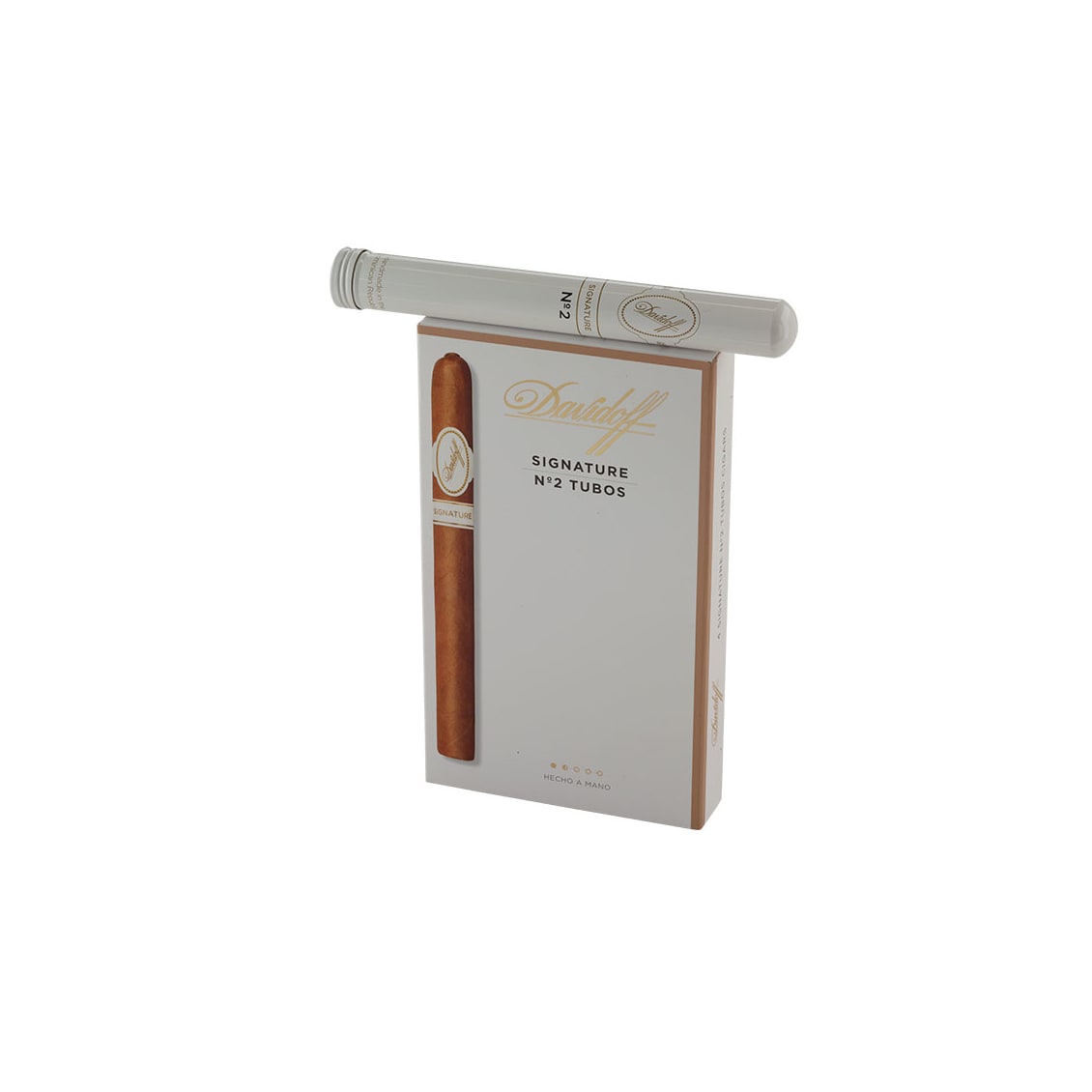 2/4 tobacco Davidoff Signature No.2 Tubos Cigars - Natural