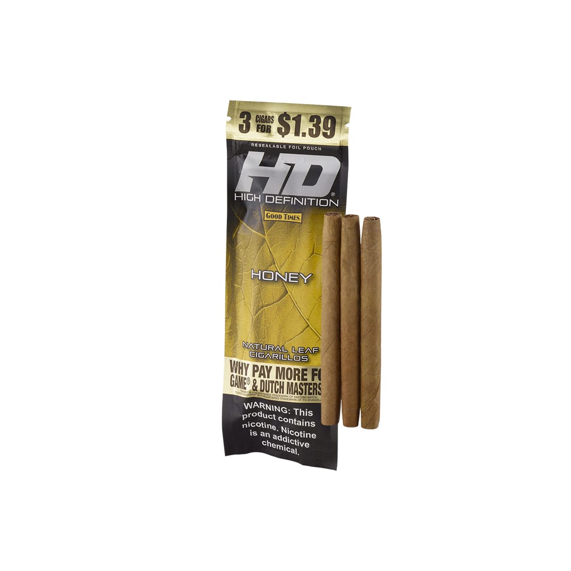 Good Times #HD Honey 15/3 Cigars - Natural