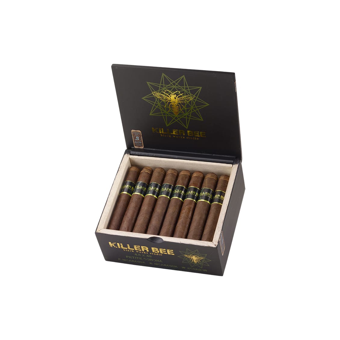 Black Works Studio Killer Bee Petite Corona Box of 24 Cigars