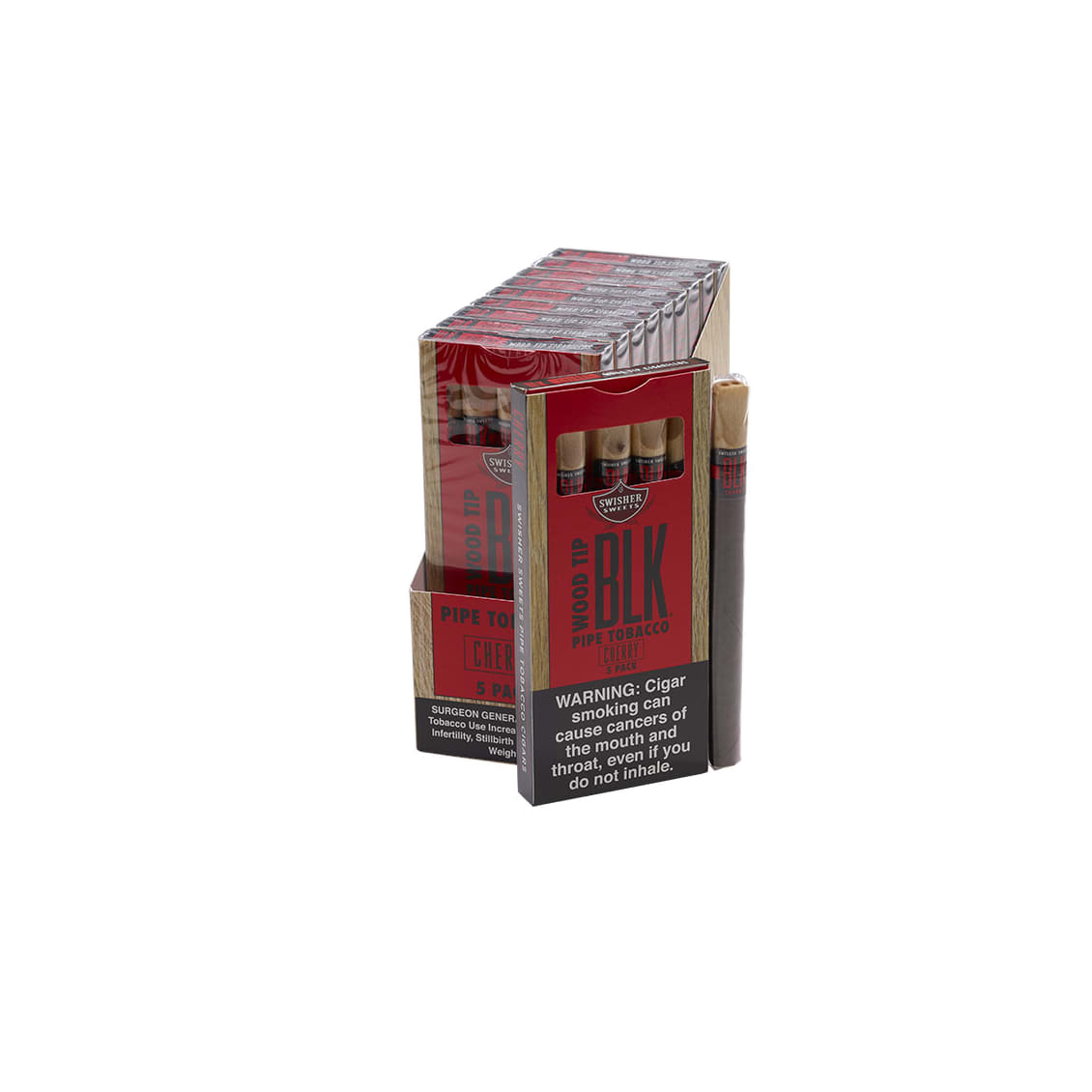 cherry pipe tobacco cigars Black Cavendish Swisher Sweet BLK Cherry Wood