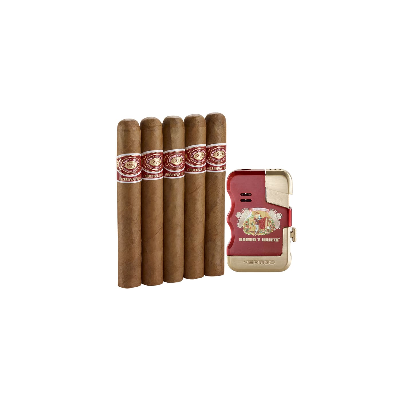 Romeo Y Julieta Reserva Real 5 Pack & Vertigo Lighter Gift Set