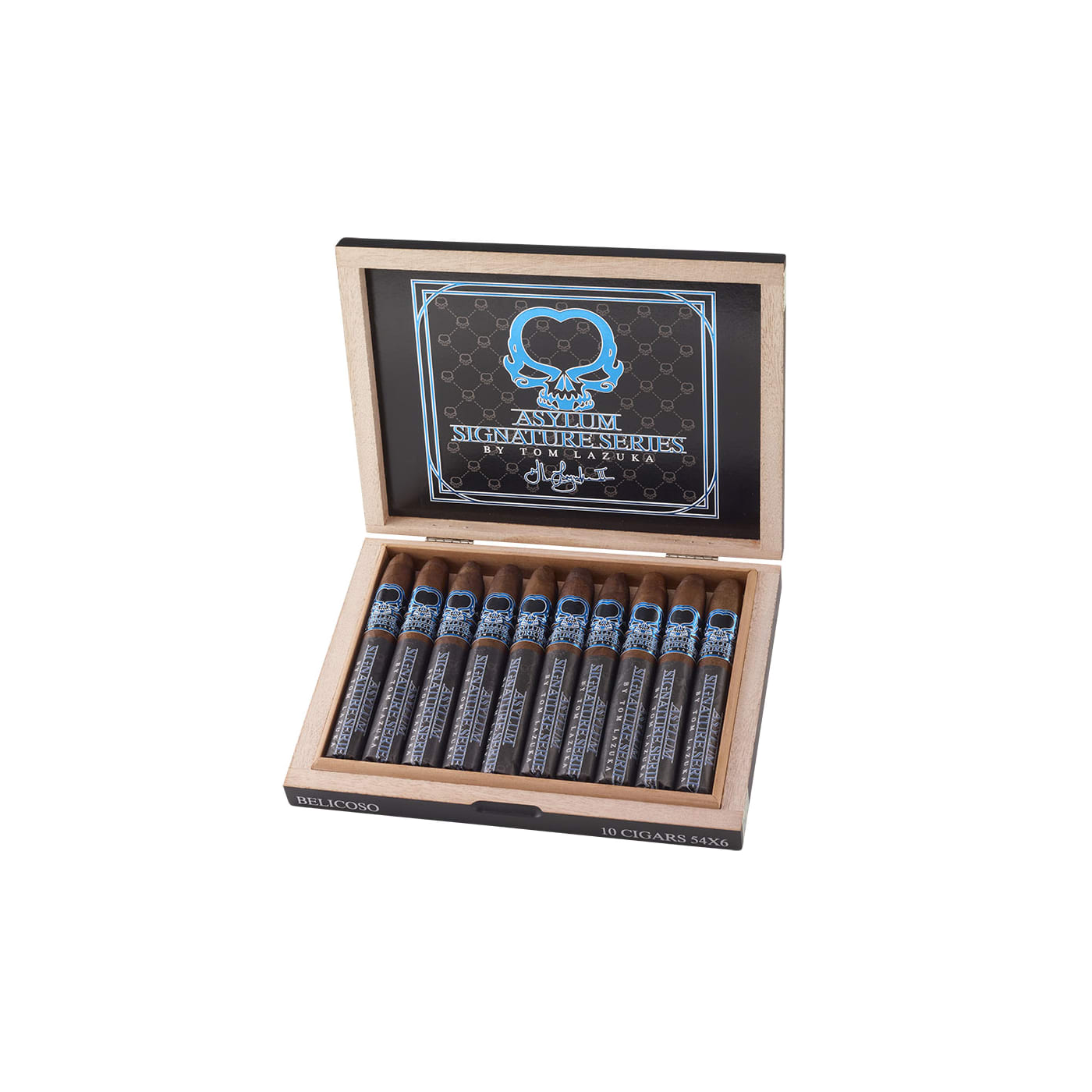Asylum Signature Series by Tom Lazuka Belicoso 6 x 54, 10 Box