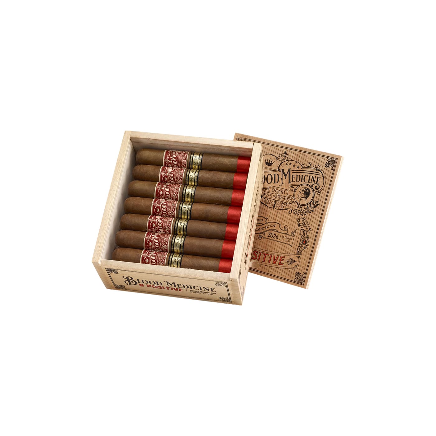 Crowned Heads Blood Medicine B Positive 5.5x56 LE 2026, 21 Box