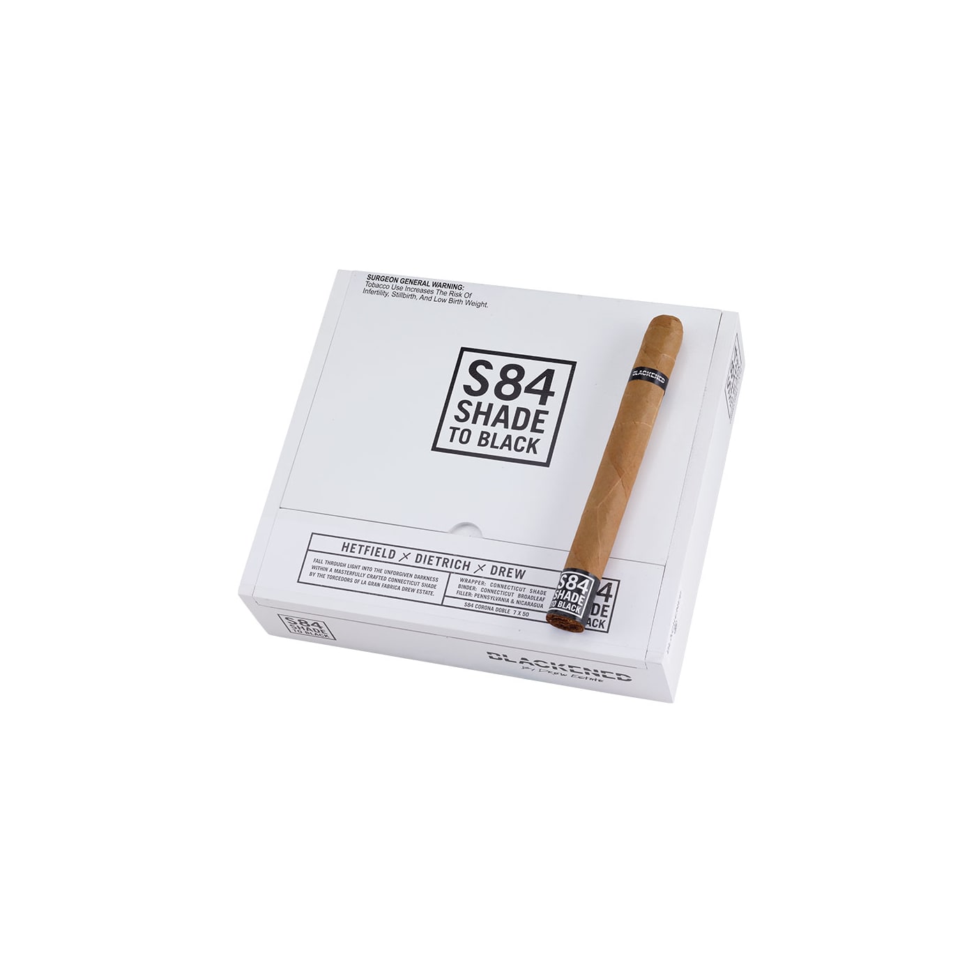 Blackened S84 Shade by Drew Estate Corona Doble