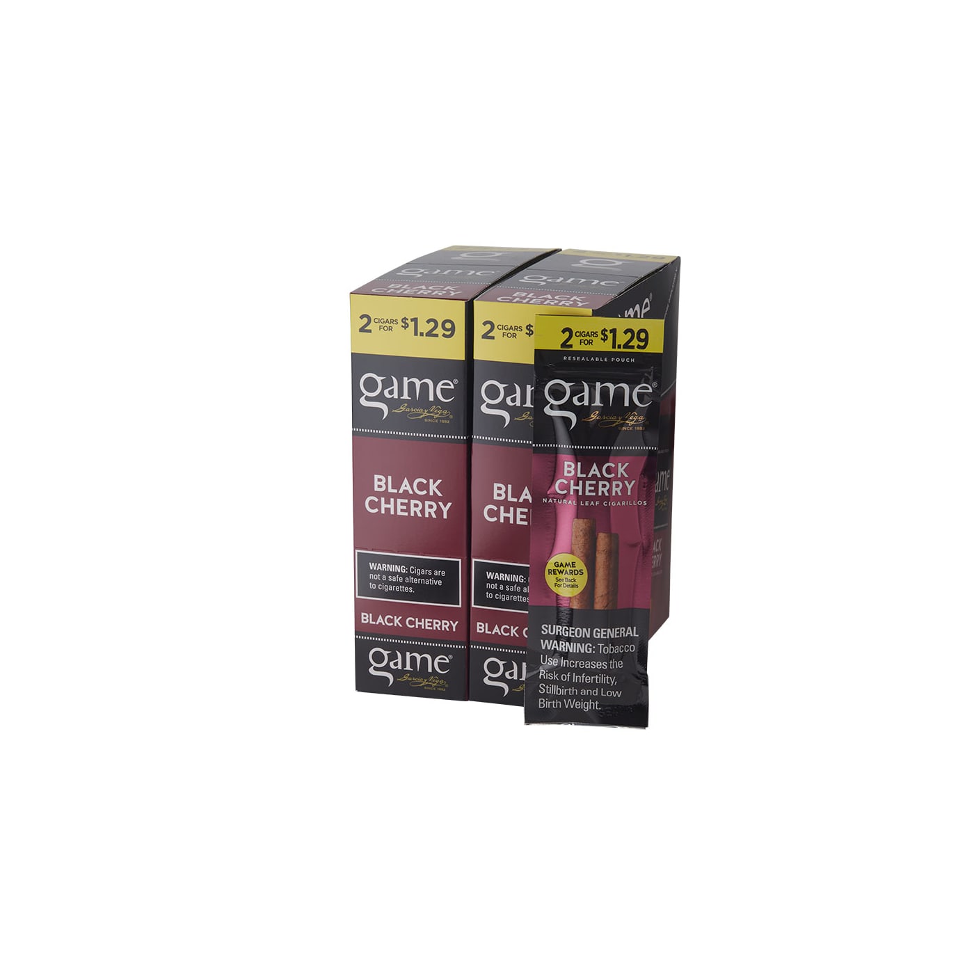 Garcia Y Vega Cigarillos 2 for 1.29 Black Cherry 30/2