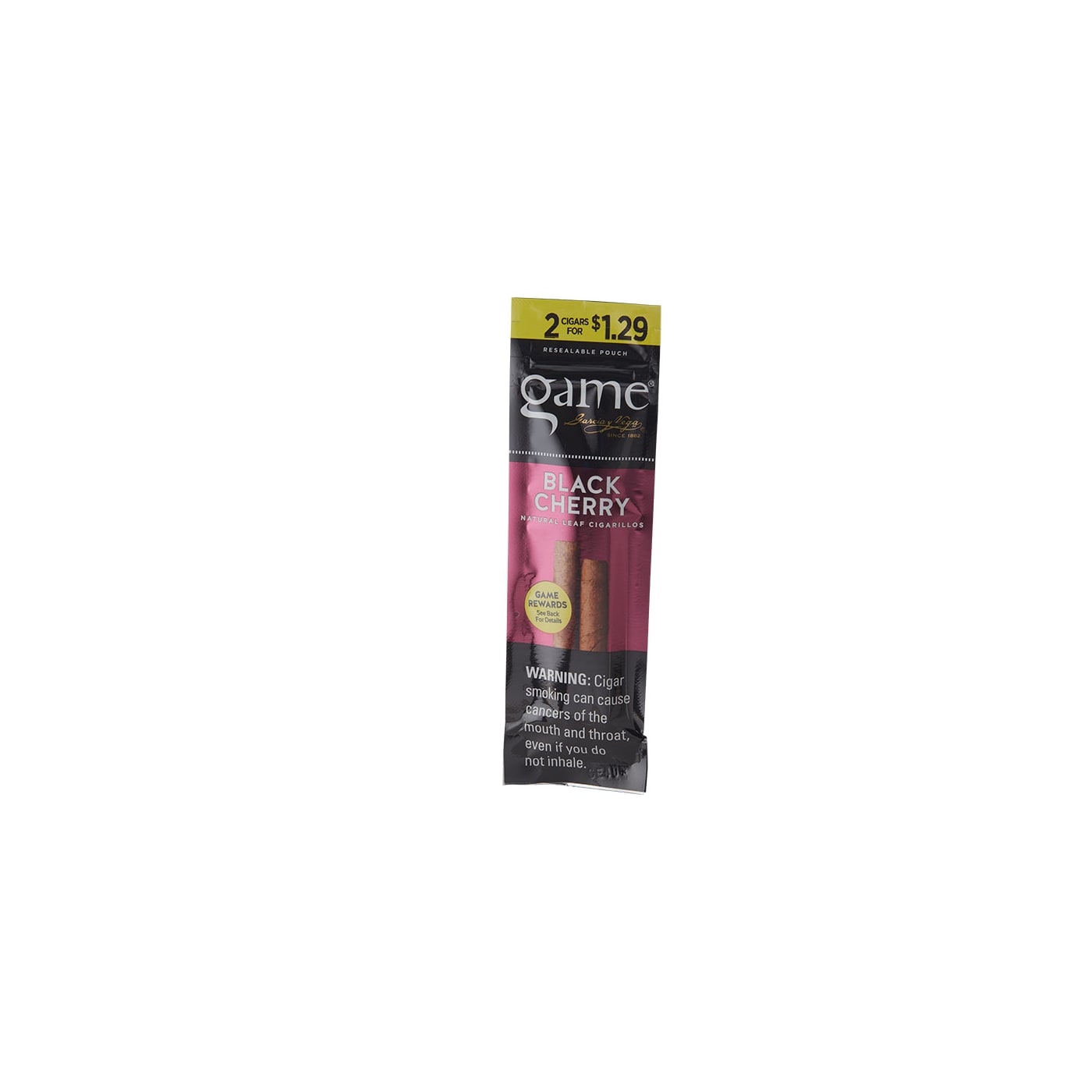 Garcia y Vega Game Cigarillos 2 for $1.29 Black Cherry