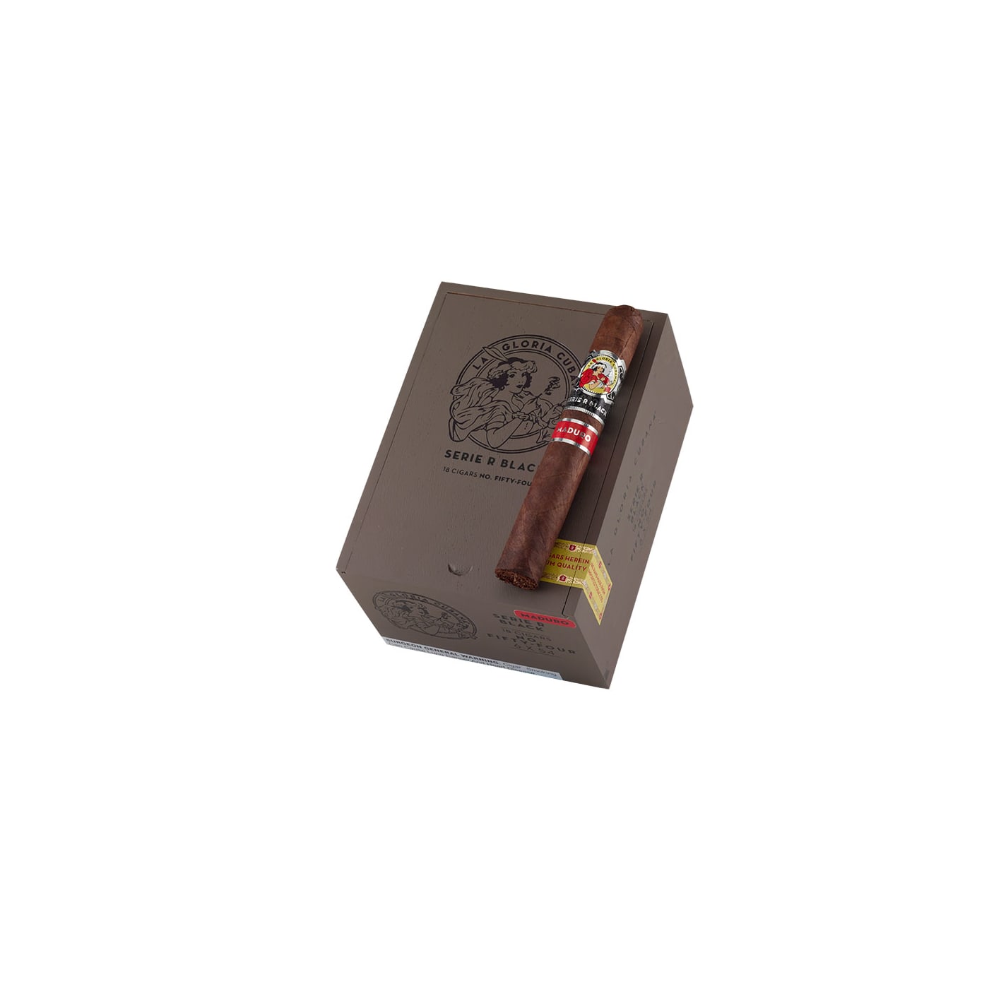La Gloria Cubana Serie R Black Maduro No. 54, 18 Box