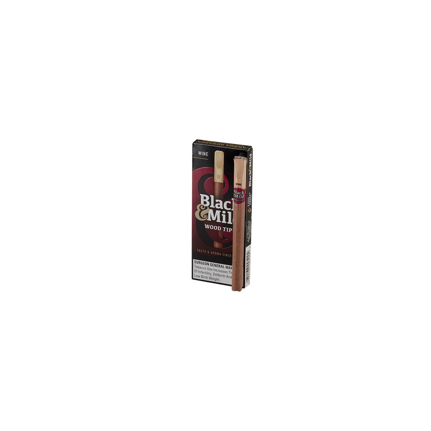 Black & Mild By Middleton Wine Wood Tip, 5 Pack