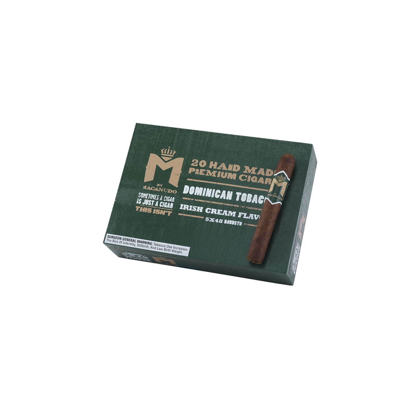 M By Macanudo Irish Cream Robusto, 20 Box