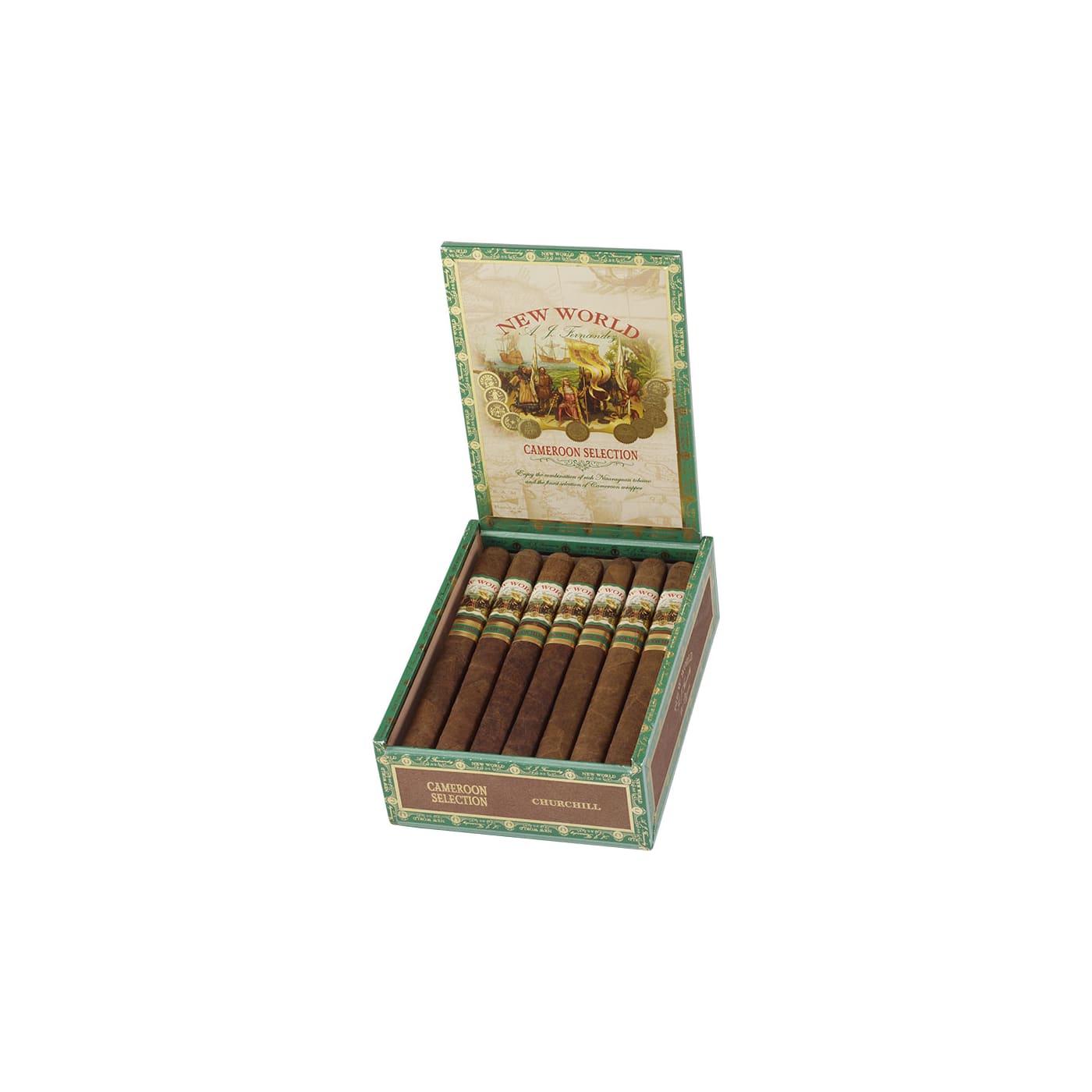 New World By AJ Fernandez Cameroon Selection Churchill, 20 Box