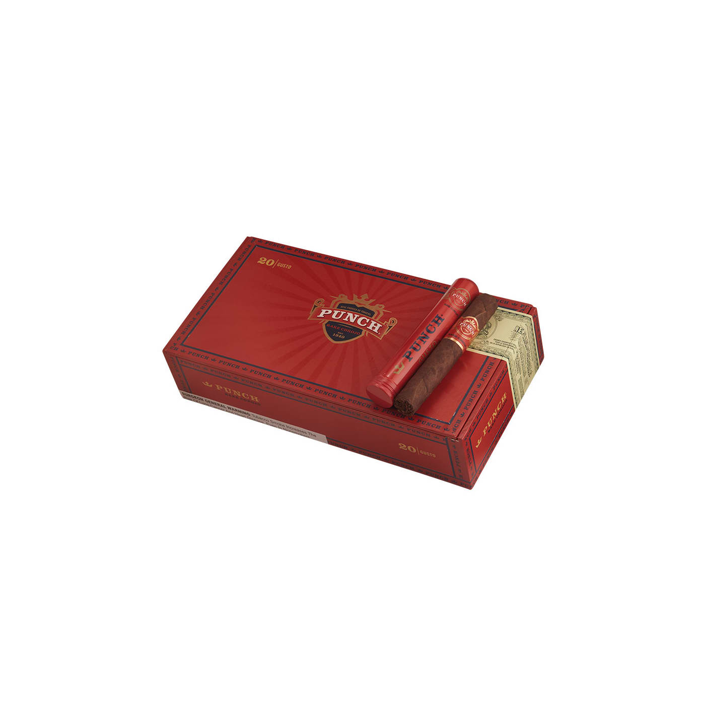 Punch Rare Corojo Gusto Tubo, 20 Box