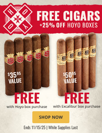 Smoke the Savings: 25% Off Hoyo & Excalibur + 5 Free Cigars! Smoke the Savings: 25% Off Hoyo & Excalibur + 5 Free Cigars!