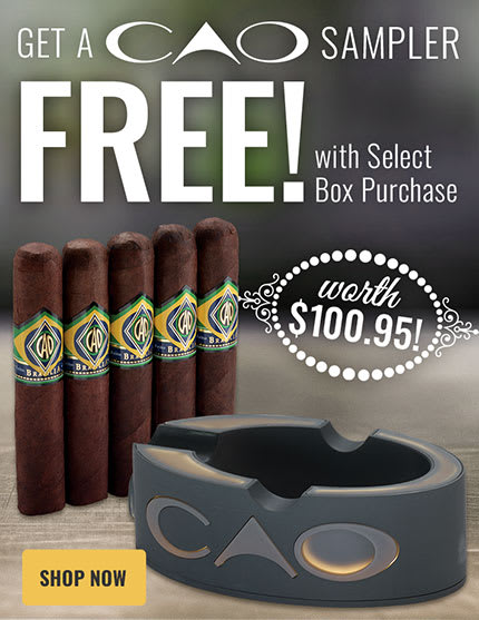 CAO 5 Pack and Ashtray offer Buy a Box get a 5 pack and Ashtray for FREE 
