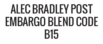 Alec Bradley Post Embargo Blend Code B15