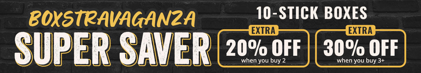 More boxes = bigger discounts: up to 30% off these 10-stick boxes! More boxes = bigger discounts: up to 30% off these 10-stick boxes!