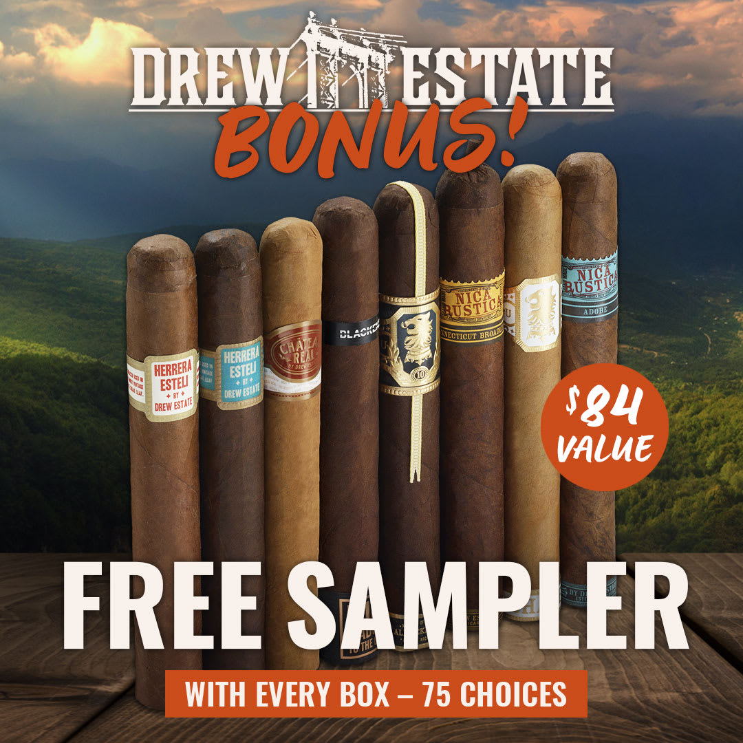 FREE DREW ESTATE SAMPLER: $84 Value!