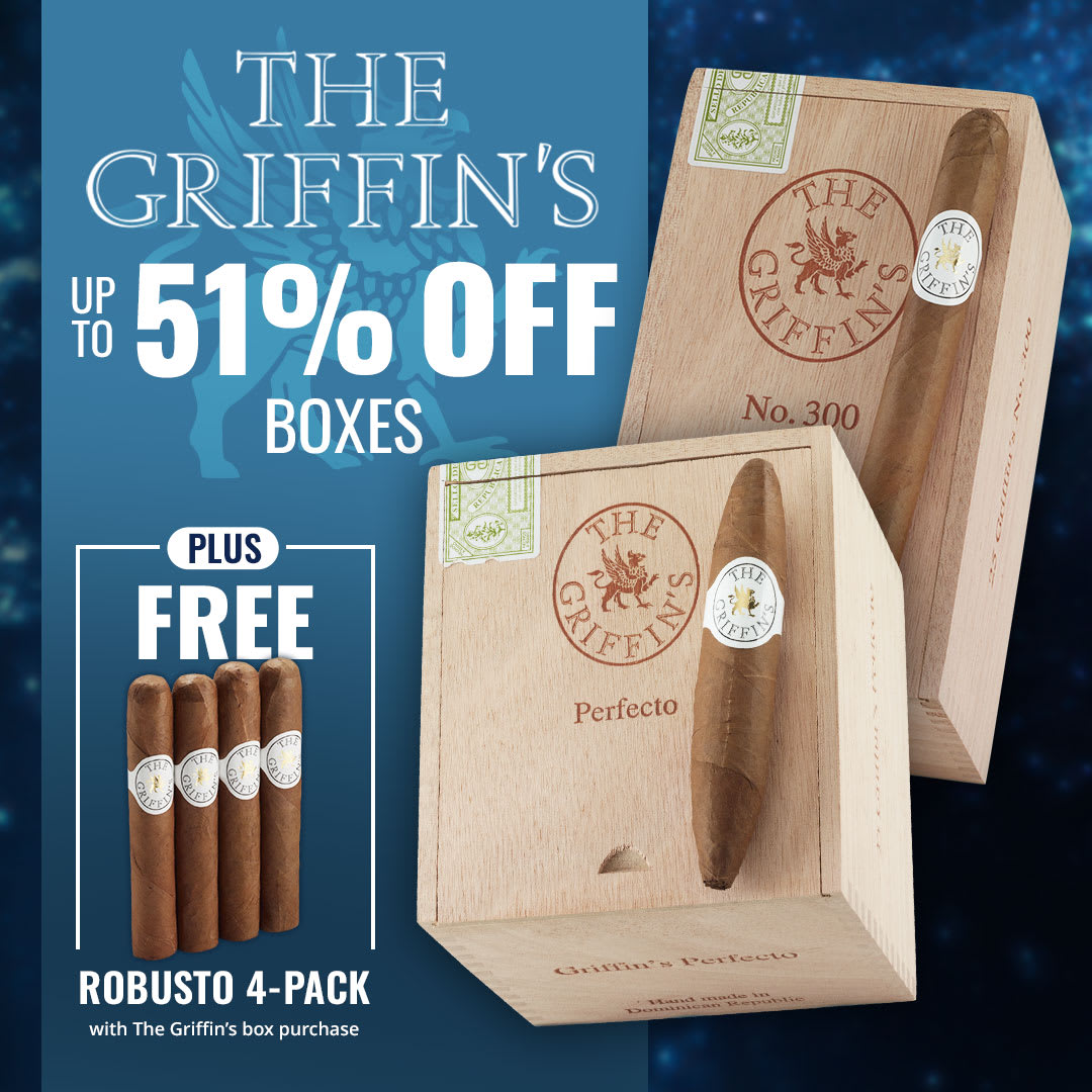 Join the Party: up to 51% Off + FREE CIGARS from The Griffin&rsquo;s