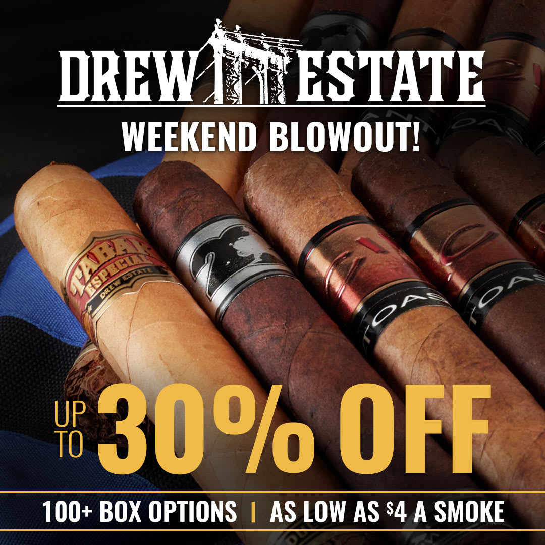 Drew Estate Weekender-Bender: up to 30% Off! Drew Estate Weekender-Bender: up to 30% Off!