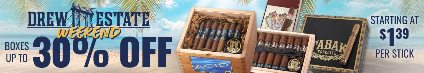 Drew Estate Weekend Takeover: Up to 30% OFF Boxes