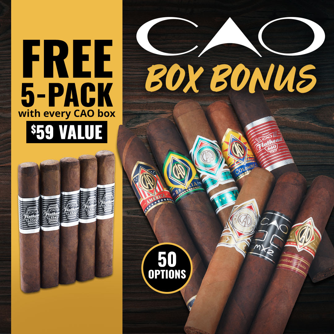 CAO Boxes up to 30% OFF (plus a free 5-Pack!)