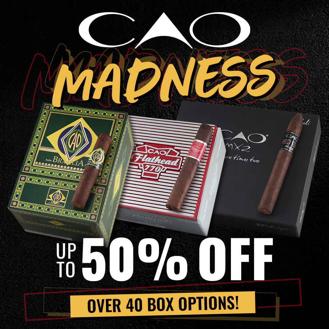 CAO Madness: Up to 50% Off Premier Blends! CAO Madness: Up to 50% Off Premier Blends!
