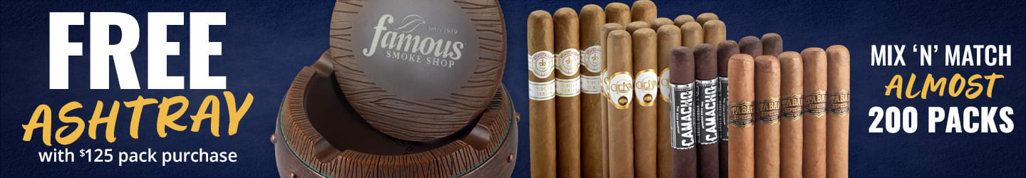 Spend $125 on 5 & 10-Packs, Snag a Free Ashtray! Spend $125 on 5 & 10-Packs, Snag a Free Ashtray!