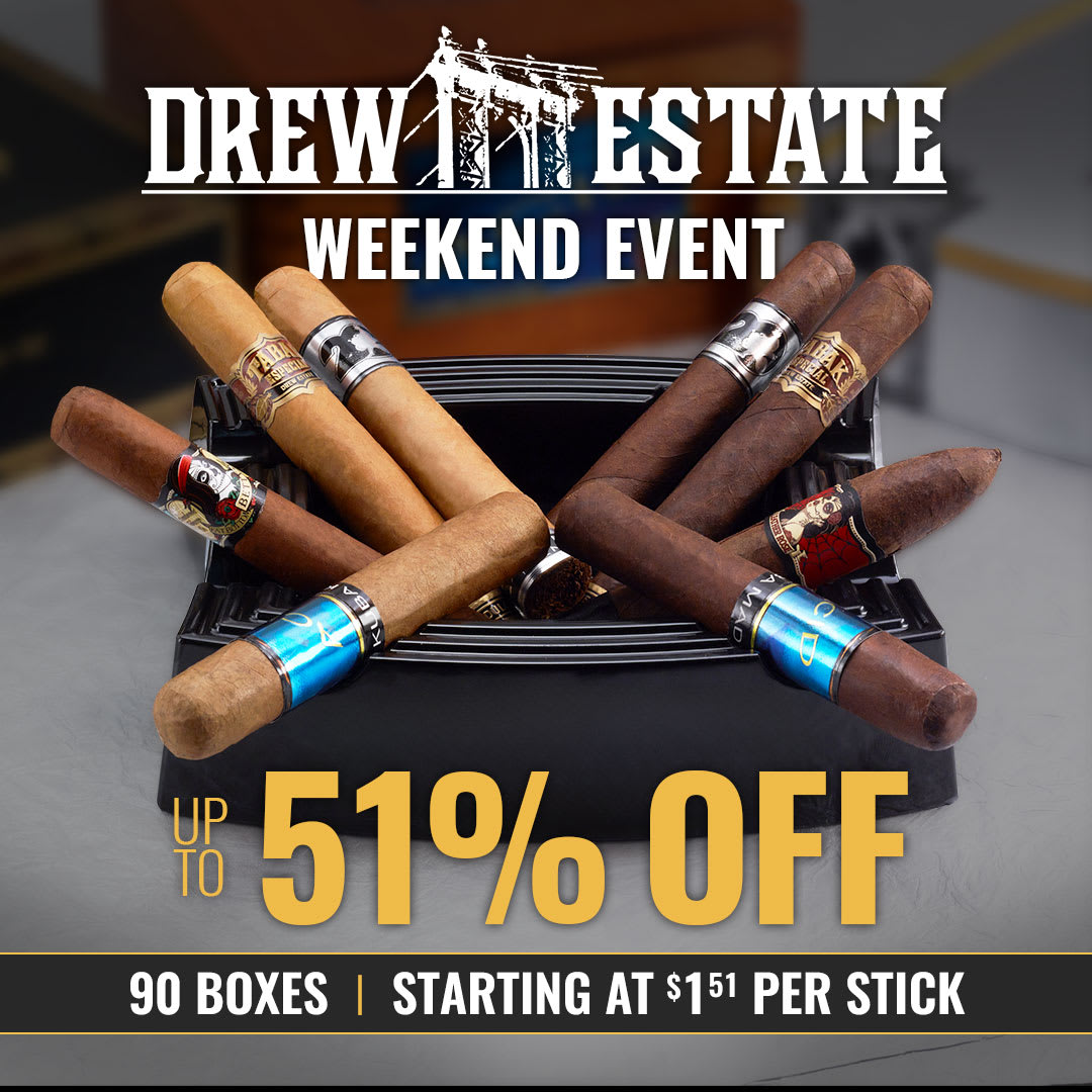 All Drew Estate. All Weekend. Up to 51% OFF!