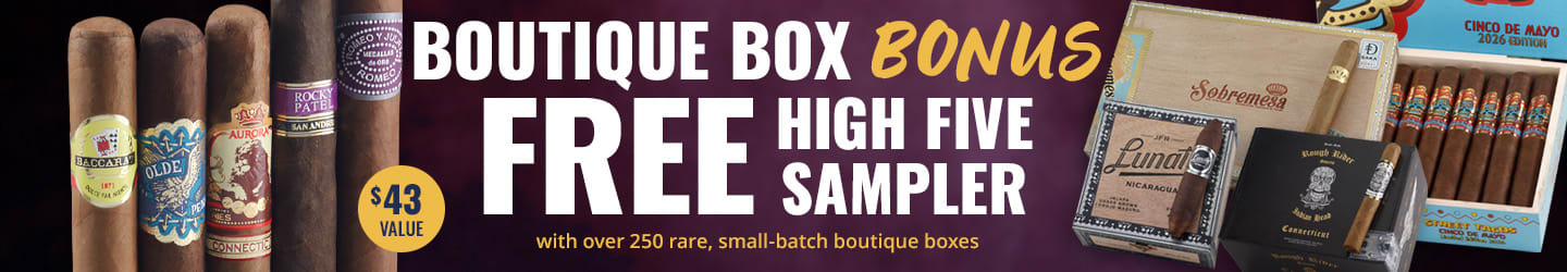 GIMME A HIGH FIVE: Free Sampler w/ Boutique Boxes!