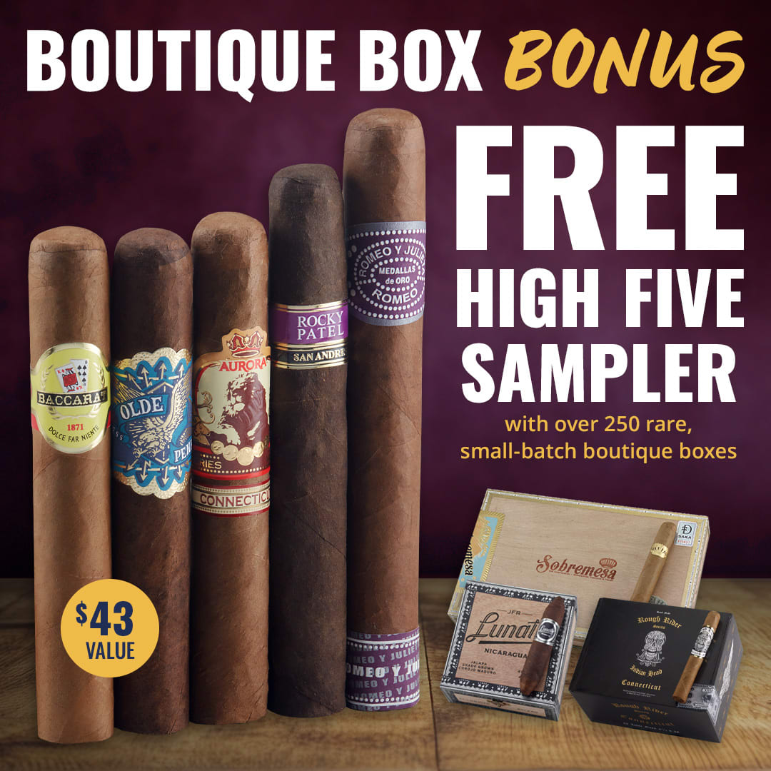 GIMME A HIGH FIVE: Free Sampler w/ Boutique Boxes!