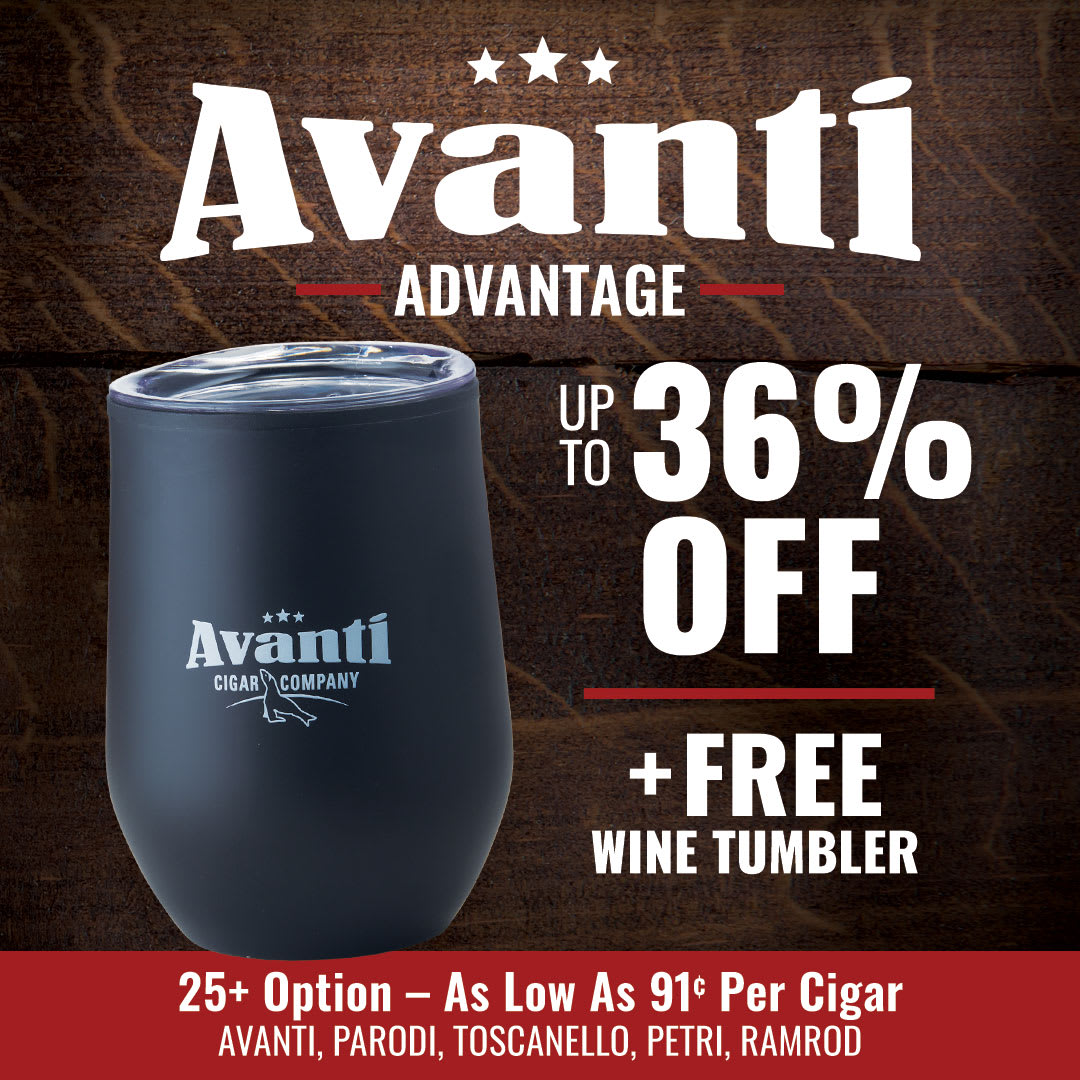 Avanti FREEBIE + Italian Cigar Faves from just 91&cent; per smoke!