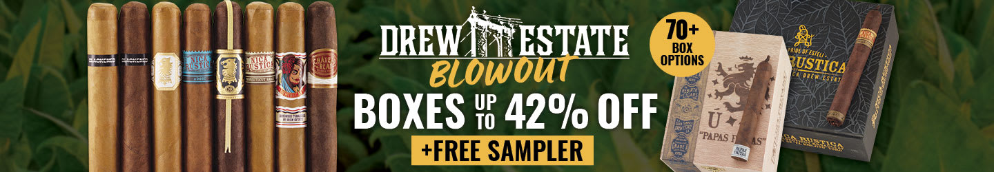 8 Reasons to love Drew Estate: FREE Sampler w/ box purchase! 8 Reasons to love Drew Estate: FREE Sampler w/ box purchase!