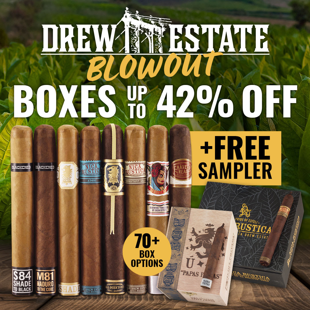 8 Reasons to love Drew Estate: FREE Sampler w/ box purchase!