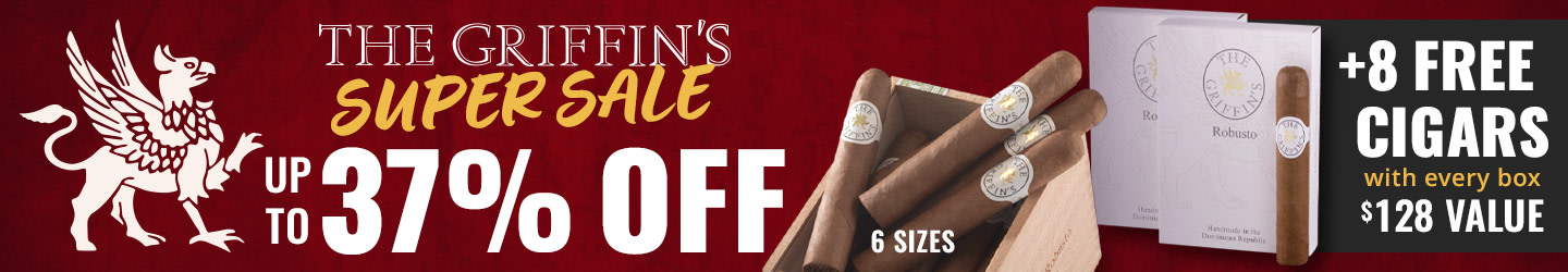 THE GRIFFIN’S: 8 FREE CIGARS + up to 37% OFF boxes! THE GRIFFIN’S: 8 FREE CIGARS + up to 37% OFF boxes!