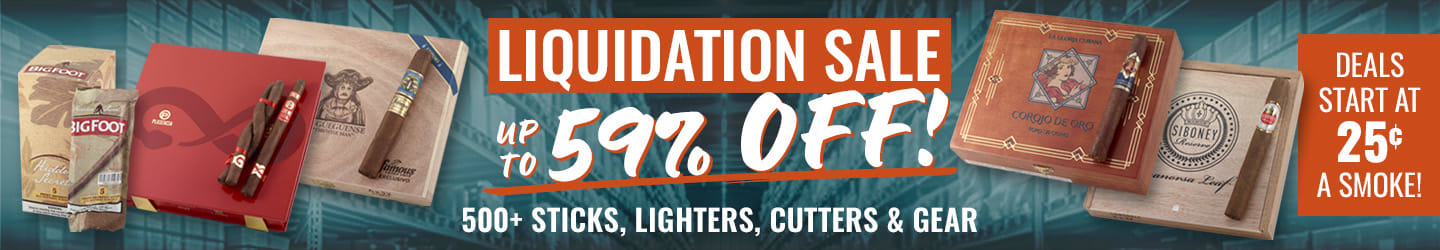 Liquidation: Load up your humidor at up to 59% Off!