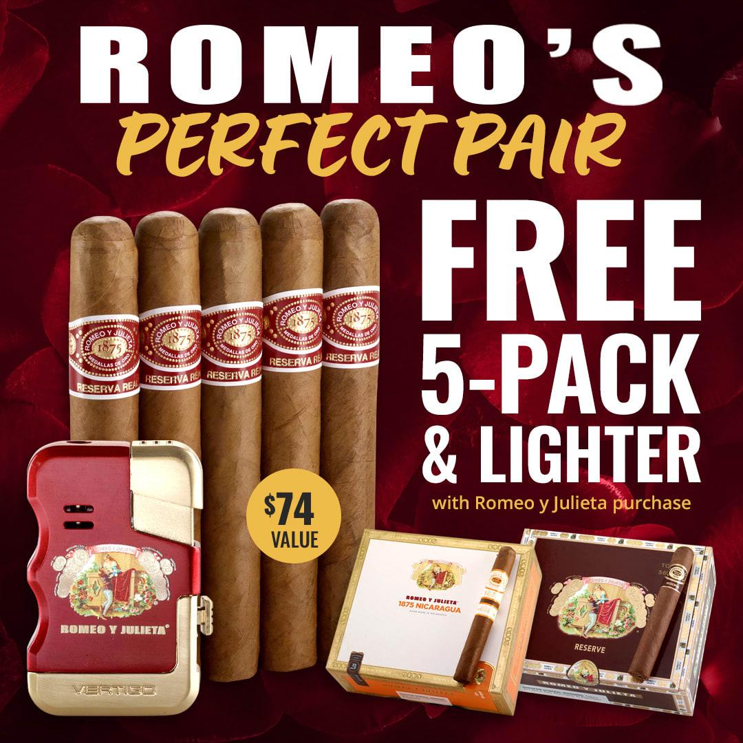A Romeo Double Feature: FREE 5-Pack + Lighter A Romeo Double Feature: FREE 5-Pack + Lighter