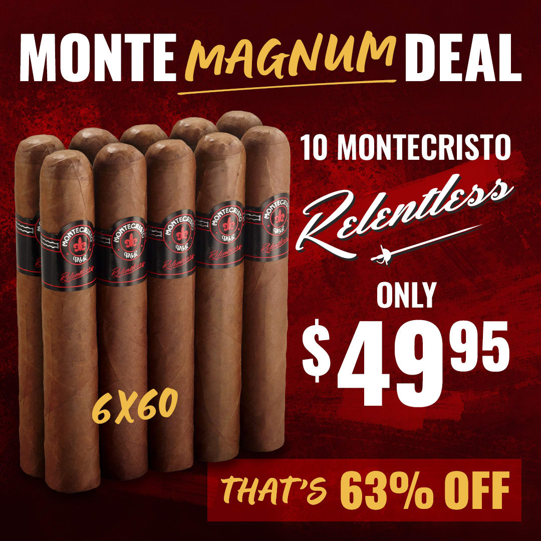 Montecristo Relentless Magnum 10 Pack Montecristo Relentless Magnum 10 Pack