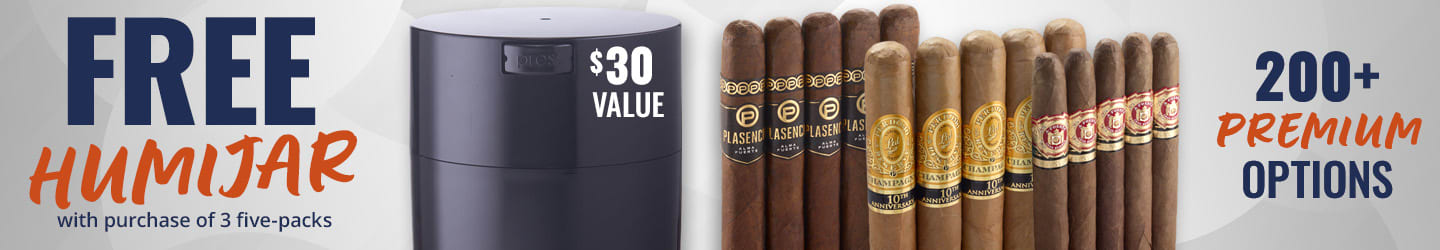 Jar-Dropping Value: Buy 3 Fivers, Get a FREE Black Humi Jar!