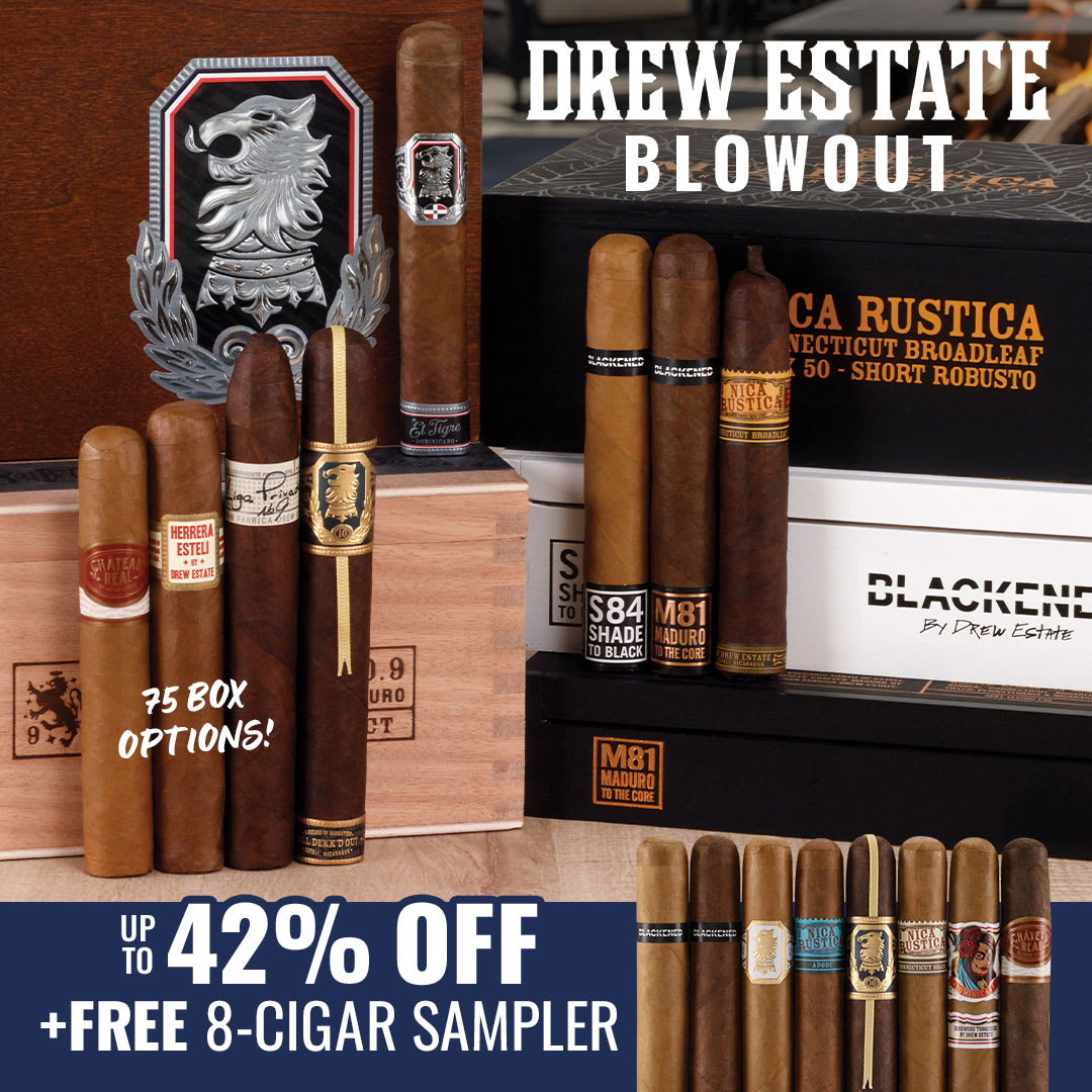 8 Reasons to love Drew Estate: FREE Sampler w/ box purchase!
